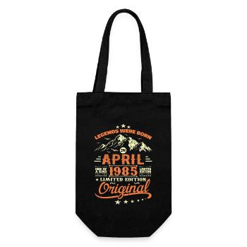 April 1985 Birthday Gift 1985 Legends April - Gift Bag for Bottles - black - Front