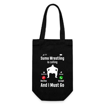 Sumo Wrestling is calling and I must go - Gift Bag for Bottles - black - Front