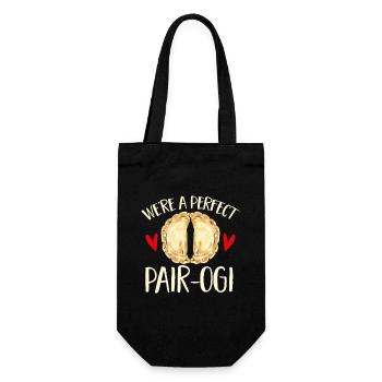 Polish Food Pierogi - Gift Bag for Bottles - black - Front