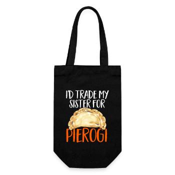 Polish Food Pierogi - Gift Bag for Bottles - black - Front