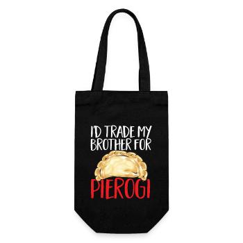 Polish Food Pierogi - Gift Bag for Bottles - black - Front