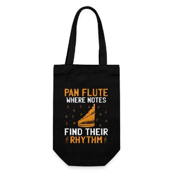 Pan Flute Player Pan Flutist Marching Band Music I - Gift Bag for Bottles - black - Front