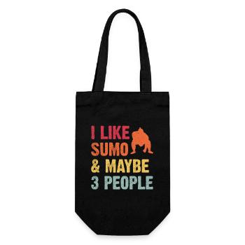 J’aime le sumo et peut-être 3 personnes - Sac à bouteille - noir - Devant