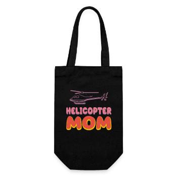 Helikopter Eltern Lustige Helikoptermutter - Geschenkbeutel für Flaschen - Schwarz - Vorne