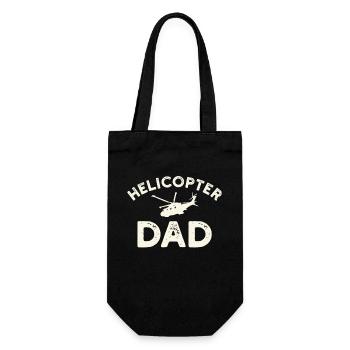 Hélicoptère Parents Drôle Hommes Pilote - Sac à bouteille - noir - Devant