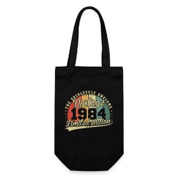 Great Since 1984 Vintage Vintage 1984 Gift - Gift Bag for Bottles - black - Front
