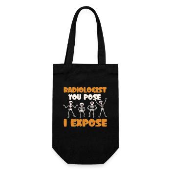 Radiology You Pose I Expose - Geschenkbeutel für Flaschen - Schwarz - Vorne