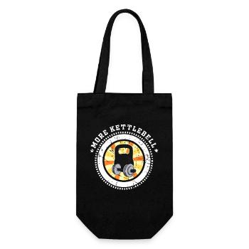 Kettlebell Muskelaufbau Fitness Hantel Sport - Geschenkbeutel für Flaschen - Schwarz - Vorne