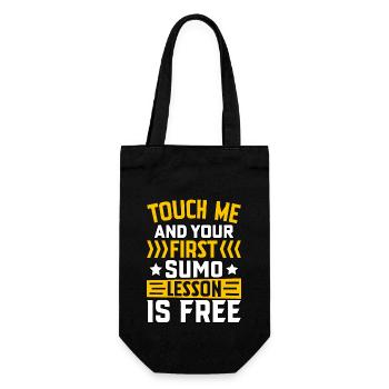 Touchez-moi et votre première leçon de sumo est gratuite - Sac à bouteille - noir - Devant