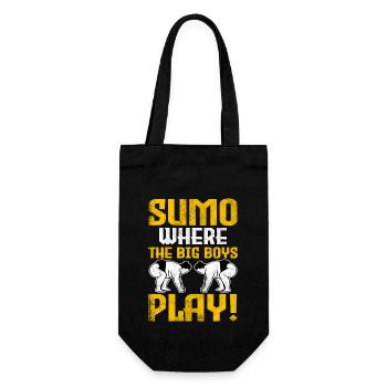 Sumo where the big boys play! - Gift Bag for Bottles - black - Front
