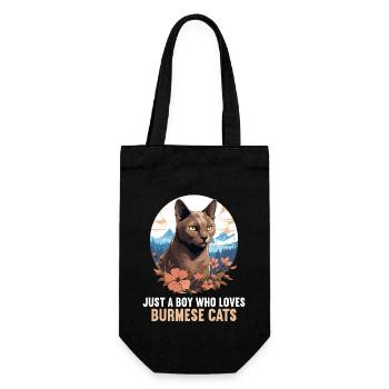 Chat birman Birmanie Katze - Sac à bouteille - noir - Devant