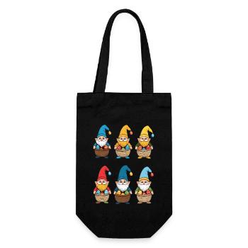 Ostern Nordische Wichtel Gnom Osterhase Zwerge - Geschenkbeutel für Flaschen - Schwarz - Vorne