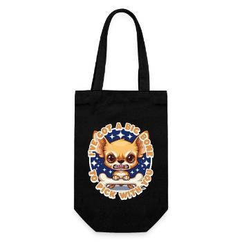 Chihuahua en colère - Big Bone - chien jeu de mots chemise cadeau - Sac à bouteille - noir - Devant
