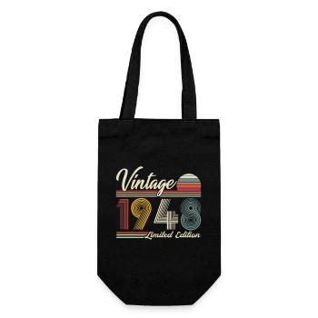 Millésime 1948 Vintage Cadeau Anniversaire - Sac à bouteille - noir - Devant