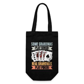 Certaines grands-mères jouent au bingo De vraies grands-mères jouent au rétro - Sac à bouteille - noir - Devant