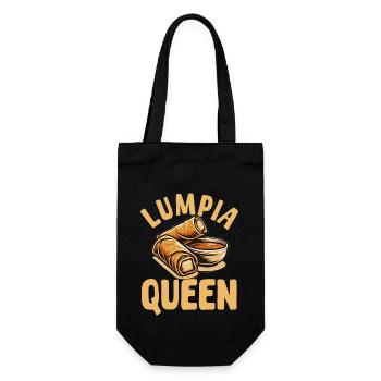 Lumpia Königin - Geschenkbeutel für Flaschen - Schwarz - Vorne