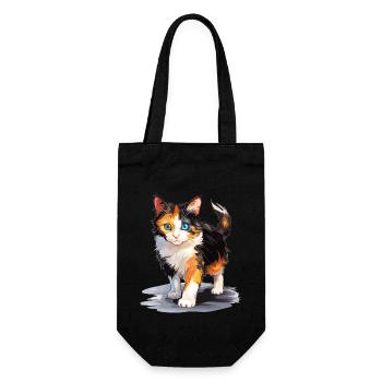 Chat calicot Chat porte-bonheur - Sac à bouteille - noir - Devant
