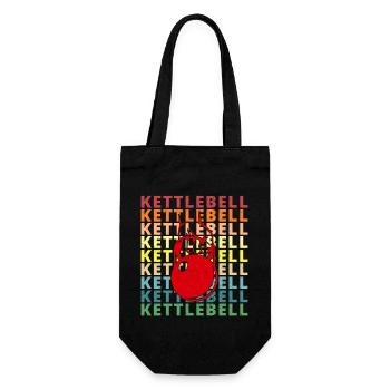 Barbell Hantel Kettlebell Gym Sport Muskeln - Geschenkbeutel für Flaschen - Schwarz - Vorne