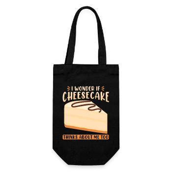 Je me demande si Cheesecake pense aussi à moi - Sac à bouteille - noir - Devant