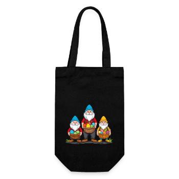 Pâques nordique Gnome lapin de Pâques drôle - Sac à bouteille - noir - Devant