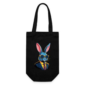 Iconic Dad Bunny Easter Bunny Streetwear Dad - Gift Bag for Bottles - black - Front