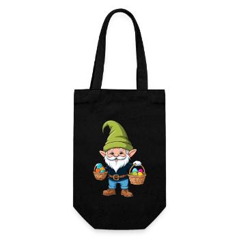 Easter Nordic Gnome Easter Bunny Funny - Gift Bag for Bottles - black - Front