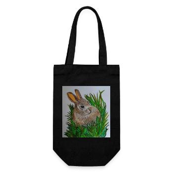 EG Bunny I Animal I Easter I Gift Idea I Holiday - Gift Bag for Bottles - black - Front