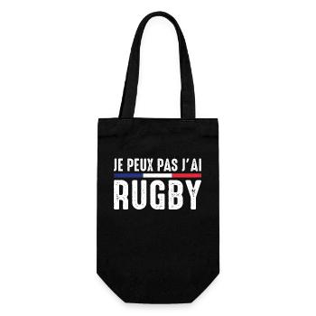 J'Peux Pas J'ai Rugby Joueur de Rugby france Drôle - Sac à bouteille - noir - Devant