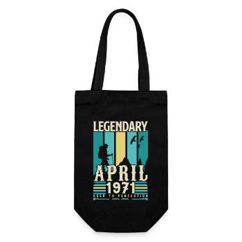 cadeau Anniversaire Avril 1971, Vintage avril 1971 - Sac à bouteille - noir - Devant