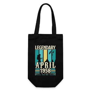 cadeau Anniversaire Avril 1958, Vintage avril 1958 - Sac à bouteille - noir - Devant