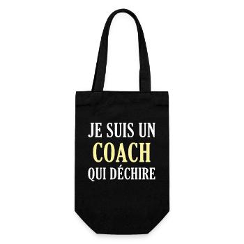 I'm a coach who rocks coach coach - Gift Bag for Bottles - black - Front