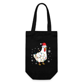 Chicken Christmas - Gift Bag for Bottles - black - Front