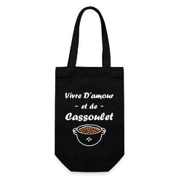 Humour cassoulet - Sac à bouteille - noir - Devant
