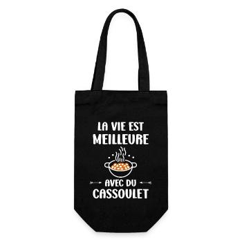 Humour cassoulet - Sac à bouteille - noir - Devant