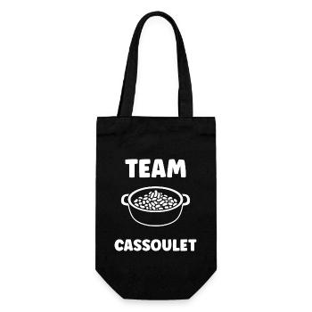 Humour cassoulet - Sac à bouteille - noir - Devant