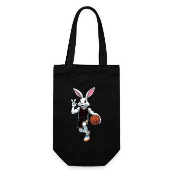 Basketballspieler Osterhase Lustig Streetwear - Geschenkbeutel für Flaschen - Schwarz - Vorne