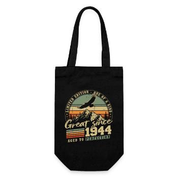 1944 Vintage Vintage cadeau d’anniversaire rétro - Sac à bouteille - noir - Devant