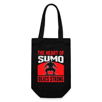 The Heart of Sumo beats strong - Gift Bag for Bottles - black - Front