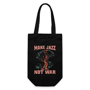 La musique jazz fait du jazz, pas de la guerre, un amateur de musique de saxophone - Sac à bouteille - noir - Devant