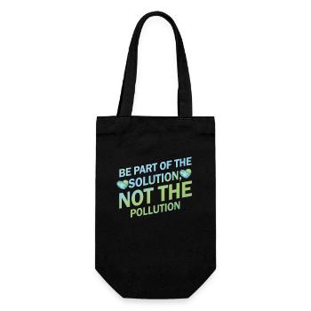No Littering Anti Littering Earth Day - Gift Bag for Bottles - black - Front