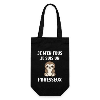 Animal humour paresseux - Sac à bouteille - noir - Devant