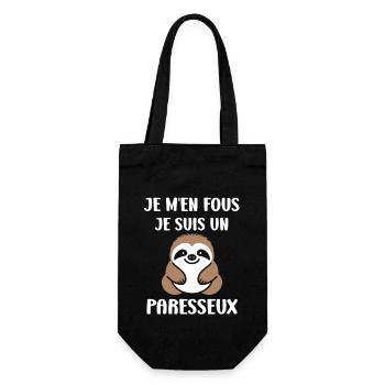 Animal humour paresseux - Sac à bouteille - noir - Devant
