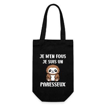 Animal humour paresseux - Sac à bouteille - noir - Devant