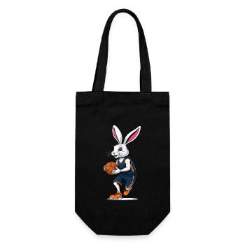 Basketballspieler Osterhase Lustig Streetwear - Geschenkbeutel für Flaschen - Schwarz - Vorne