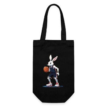 Basketballspieler Osterhase Lustig Streetwear - Geschenkbeutel für Flaschen - Schwarz - Vorne