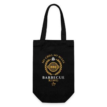BBQ-Barbecue King-My Grill My Rules - Gift Bag for Bottles - black - Front