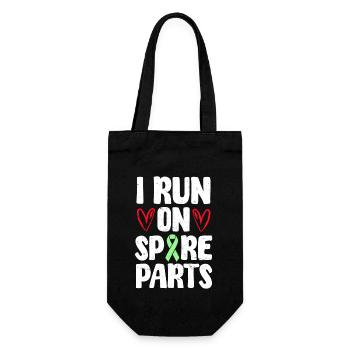 Heart Transplant – I Run On Spare Parts - Gift Bag for Bottles - black - Front
