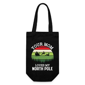 Your Mom Lovers My North Pole - Gift Bag for Bottles - black - Front