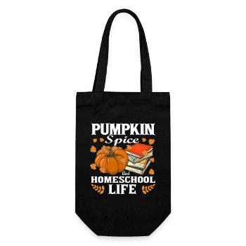 Pumpkin Spice Und Homeschool-Leben - Geschenkbeutel für Flaschen - Schwarz - Vorne