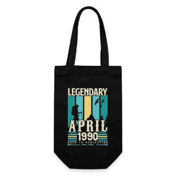 cadeau Anniversaire Avril 1990, Vintage avril 1990 - Sac à bouteille - noir - Devant
